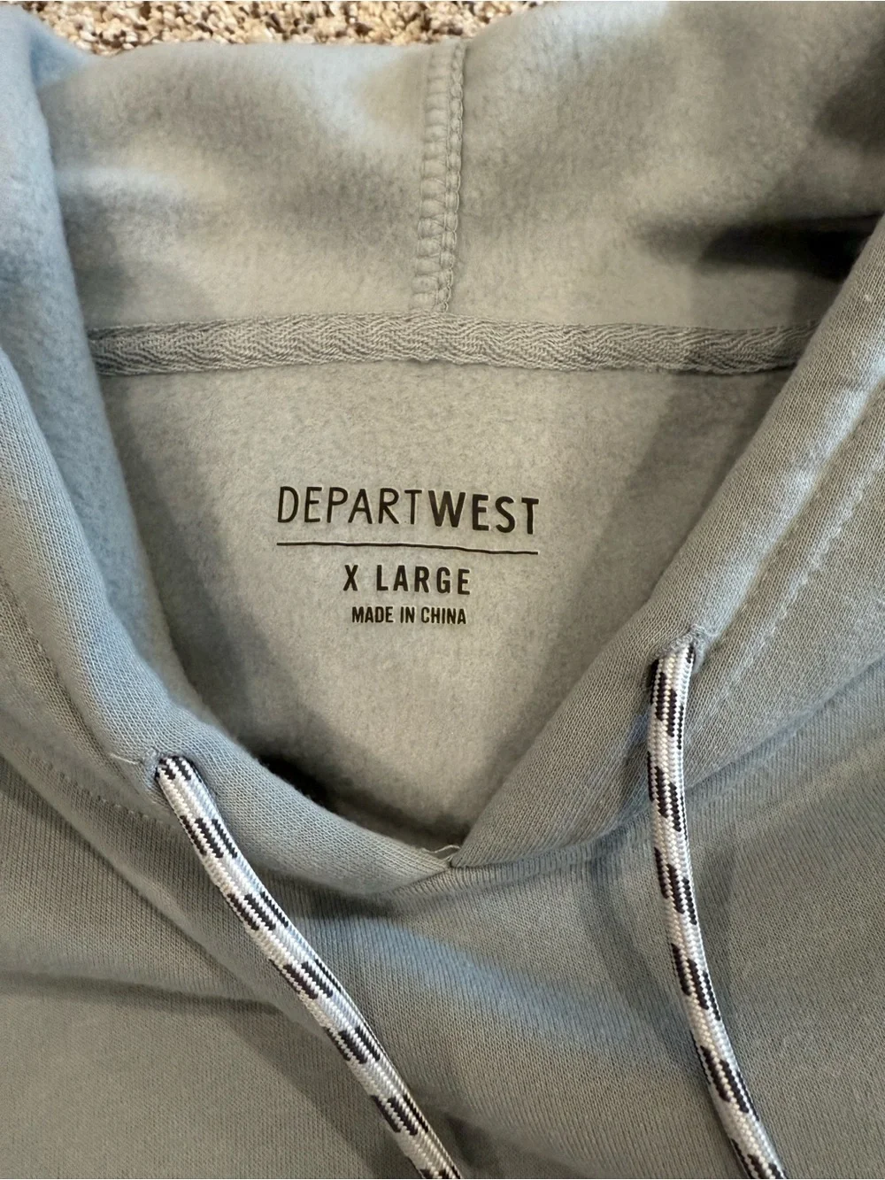 Men's Colorblock Pullover Hoodie in Slate Blue, Light Gray & Charcoal